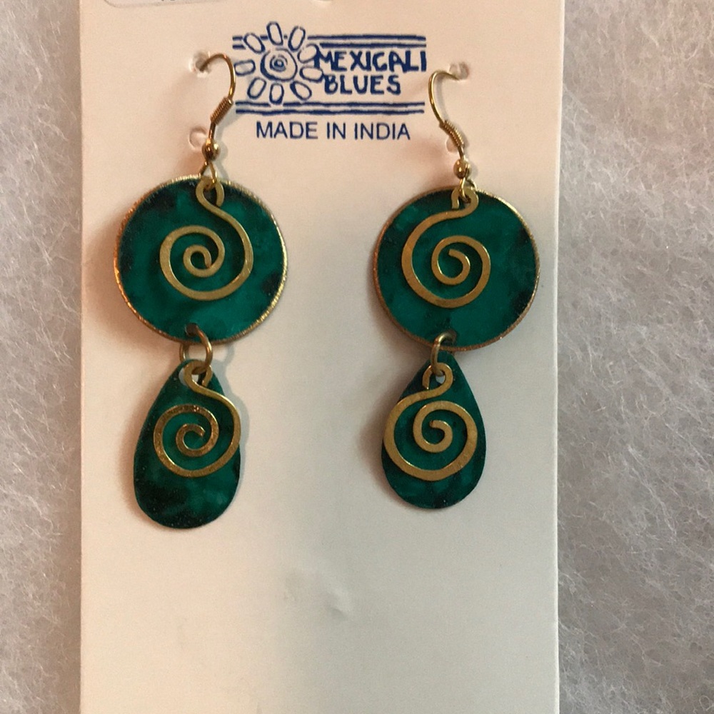 Boho Blue Shell Gold Filigree - Picture 2 of 2